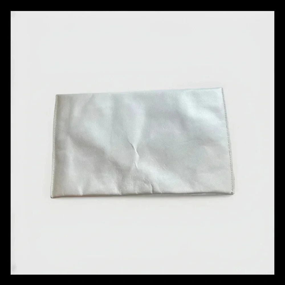 Teek-Orr Vintage Y2K Oversized Envelope White Leather Clutch - Picture 3 of 7